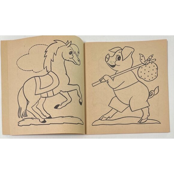 Vtg 1958 First Coloring Book Clarence Biers Whitman Publishing Children Activity - Picture 3 of 16